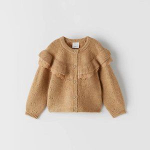 Zara lace trim cardigan 4-5T